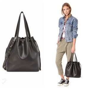MADEWELL Medium Drawstring Transport Tote Black